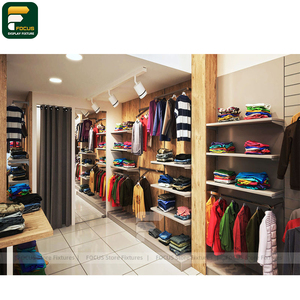 Porte-vêtements en métal brossé pour présentation de vêtements, présentoir de magasin de prêt-à-porter - Product Image 6