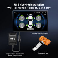 Coche Universal Android Bluetooth USB TPMS Sistema de monitoreo de presión de neumáticos incorporado Aplicación móvil Sensor de pantalla Sensor de piezas de automóvil