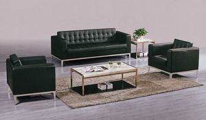 黑色现代客厅沙发1 + 2座6人住宿沙发家具套装 - Product Image 6