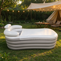 Baignoire gonflable en PVC durable pour spa à domicile avec dossier pour adultes, piscines gonflables pliables