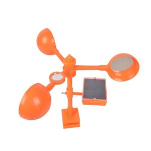 Épouvantail à oiseaux solaire en plastique écologique pour vergers et terres agricoles, moulin à vent avec miroir réfléchissant - Product Image 1