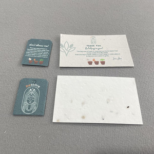 Môi Trường Thân Thiện Với Trồng Hạt Giống Giấy Treo Thẻ Bán Buôn Hạt Giống Hoa Phân Hủy Sinh Học Thẻ Giấy Tùy Biến Logo In - Product Image 6