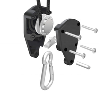 Nouveau paquet de 2 paires de fixations réglables en métal renforcé robuste de 1/8 "élèvent la lumière corde Clip cintre à cliquet