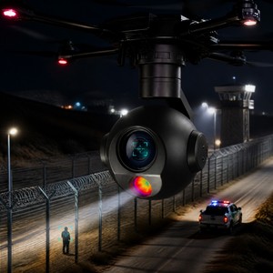 Stabilisateur IA à double capteur avec zoom optique 10X, 4K UHD, 8MP, thermique 640x512, détection et suivi IA 13,5 mm - Product Image 6
