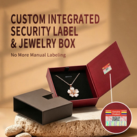 Boîte à collier personnalisée avec étiquette de sécurité à code QR, emballage cadeau anti-contrefaçon pour bijoux, OEM