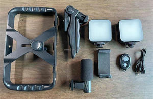 Điện thoại thông minh vlog Bộ dụng cụ ánh sáng <span class=keywords><strong>Selfie</strong></span> Stick Tripod với microphone điền vào màn trập ánh sáng cho máy ảnh điện thoại phát sóng trực tiếp - Product Image 6