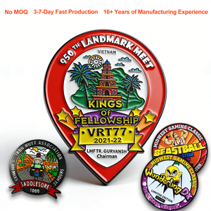 Spilla in smalto personalizzata all'ingrosso a prezzo di fabbrica, 950th Landmark Meet Vietnam Kings of Fellowship, divertente spilla in smalto a tema cartone animato - Product Image 1