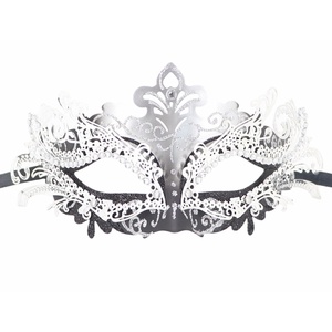 DAMAI Masquerade Metal Craft butterfly Mask Mardi Gras Decorations for Women Venetian Masks for Halloween Costume Party Carnival - Product Image 1