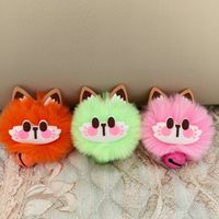 Porte-clés personnalisé en fausse fourrure de lapin Rex, peluche douce et écologique, pour filles/enfants, pendentif pour sac à dos