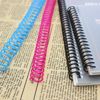 Spirale de reliure 4:1 pour carnet, 46 boucles, en PVC, spirale plastique pour reliure