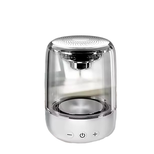 Mini haut-parleur TWS portable transparent avec éclairage LED RVB, son surround 6D HIFI stéréo et caisson de basses pour ordinateur et ordinateur de bureau - Product Image 1