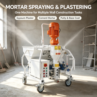 Machine à projeter le plâtre M9 avec une production de 30L/min et une garantie d'un an pour le revêtement mural intérieur/extérieur