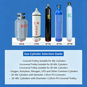 Commercial Grade Steel Platform Gas Cylinder Hand Truck Wheeled Heavy Duty Bottle <b>Trolley</b> Safety Chain Industrial Medical OEM - Product Image 3