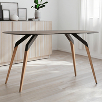 Usine chinoise vend des meubles de salle à manger sur mesure, style moderne, luxe léger, pieds en métal, plateau en verre trempé, 4 places