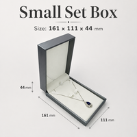 Boîte à bijoux en cuir gris à succès, doublure en velours doux, personnalisable avec logo, pour collier, bracelet, boucles d'oreilles et pendentif