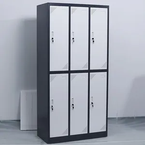6 Deur Metalen Locker Kast Gebruikt Voor Gym Personeel In Kantoor School Zes Deuren Metalen Locker 6 Deur Personeel Lockers
