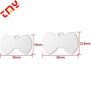 Etiqueta de <span class=keywords><strong>perro</strong></span> con impresión de Metal, colgante personalizado, negro, plata, dorado, aluminio, forma de lazo, etiqueta de <span class=keywords><strong>perro</strong></span> en blanco, <span class=keywords><strong>barato</strong></span> - Product Image 5