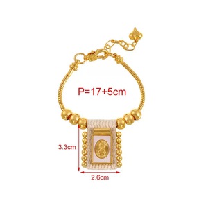 BD-D810 Joyería Católica Religiosa, Dijes Chapados en Oro, <span class=keywords><strong>Virgen</strong></span> <span class=keywords><strong>de</strong></span> <span class=keywords><strong>Guadalupe</strong></span>, Jesús, <span class=keywords><strong>Virgen</strong></span> María, Colgante <span class=keywords><strong>de</strong></span> Concha <span class=keywords><strong>de</strong></span> Nácar, Pulsera - Product Image 4