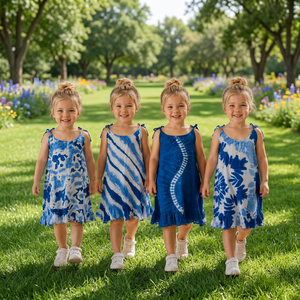 Nuevo Vestido de Playa IYARA Casual para Bebés Niñas, con Bordado, Pintado a Mano, Transpirable, de Rayón, sin Mangas, Mini, para Verano - Product Image 2