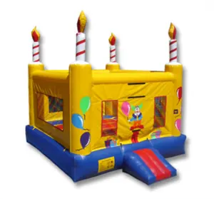 Vui PVC Inflatable bánh sinh nhật hộp lâu đài bouncy bánh sinh nhật Inflatable Bouncer