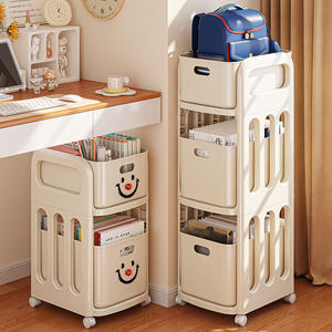 Chariot de rangement mobile multicouche en plastique avec tiroirs coulissants, roues universelles, en plastique PP durable, grande capacité, pour vente en gros - Product Image 1