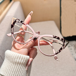 Mới hợp thời trang cổ điển rõ ràng Kính Cat Eye chống ánh sáng màu xanh Chặn kính mắt thời trang Kính đọc sách với Big khung - Product Image 1