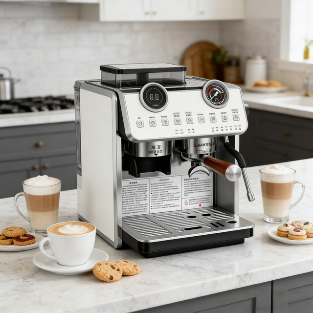 Semi Automatic Coffee Maker Espresso Machine with PID Temperature Control for Consistent Brewing