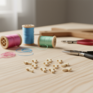 Perline di legno a croce Ilan 14x23mm 12 pz colore naturale - Product Image 2