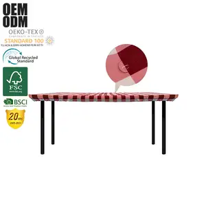 Outdoor Courtyard Easy To Clean Waterproof Polyester Table Cloths Dining Table Cover Tablecloth With rubber band