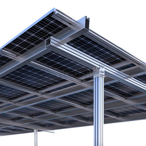 Structure de <span class=keywords><strong>support</strong></span> de carport solaire en aluminium imperméable, rails de montage de <span class=keywords><strong>panneaux</strong></span> <span class=keywords><strong>solaires</strong></span>, inclinaison de 0 à 60 degrés, orientation paysage/portrait - Product Image 6