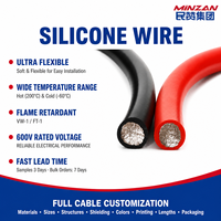 Câble électrique en silicone haute température 600V 200C 16AWG 18AWG 20AWG 22AWG 24AWG 26AWG pour appareils intelligents