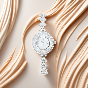 Elegant Women's Dress <b>Watch</b> Shiny Diamond-Encrusted Alloy <b>Case</b> MOP Dial Waterproof Fashion Ladies Quartz <b>Watch</b> - Product Image 6
