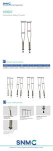 Béquille médicale robuste avec stabilité triangulaire, base en caoutchouc antidérapante, pour la rééducation et le soutien des personnes âgées - Product Image 6
