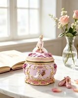 La Doyee Carrousel de ballet rotatif LED coloré - Boîte à musique de luxe en résine durable avec mouvement Sankyo 18 notes et musique de 30 secondes - Vente en gros