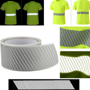 Alta Visibilidade Ferro em Segmento Amarelo Prata 2ihch Reflective Heat Transfer Vinyl Tape <span class=keywords><strong>Reflector</strong></span> Film Vinyl Rolls para Vestuário - Product Image 6