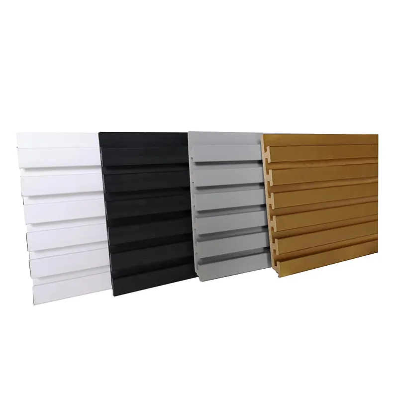 Hot sale Clothes Shop Display Mdf Panel Plastic Slatwall PVC Board Factory Heavy Duty For Hanging Hooks