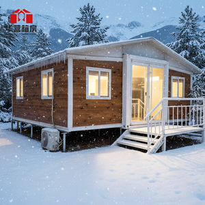 Maisons conteneurs pliables portables en acier préfabriquées extensibles de 20 et 40 pieds, petites maisons conteneurs mobiles, bureaux et villas pliantes à prix abordable - Product Image 1