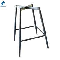 Vente en gros 590mm noir mat métal fer cadre chaise pied de base