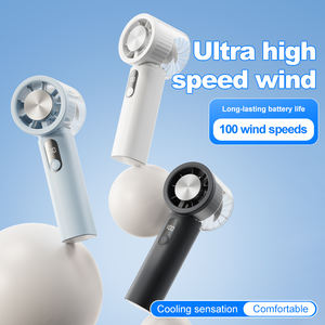 Ventilador de Mano Recargable sin Aspas de 5 Velocidades, Modo Frío, Compresión, Alimentación USB, Uso en Exteriores, Construcción de Plástico, Operación en Inglés - Product Image 5