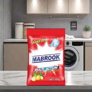 MABROOK alta calidad Super brillante detergente en polvo 100G 200g precio barato de fábrica detergente en polvo Perfume ropa OEM