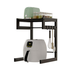 Étagère de rangement multifonctionnelle pour cuisine Najia, organiseur de comptoir pour friteuse à air, cuiseur à riz et autres appareils, avec crochets de suspension - Product Image 3