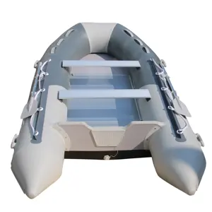 Goethe 12.4ft GTS380 Light Grey & Dark Grey Inflatable Sea Sport boat with PVC rigid hull suitable for Drifting and family used