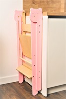 Tabouret de cuisine pliable en bois pour enfants avec tapis antidérapant tabouret pour tout-petits tabouret pour enfant en bas âge pour comptoir pour tour d'apprentissage