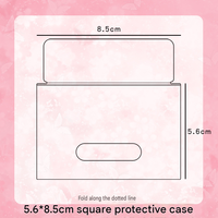 Étui de protection carré transparent en PVC pour badges d'anime et de manga, porte-clés, pochette de présentation anti-usure, accessoire de rangement pour objets de collection