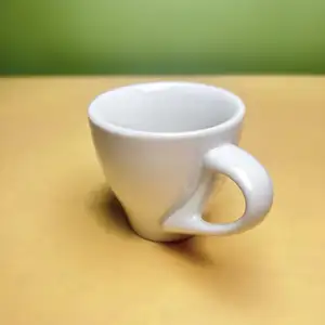 Toptan özelleştirilmiş LOGO baskılı düz beyaz seramik kahve fincan ve çay tabağı Espresso fincanı fincan ve çay tabağı