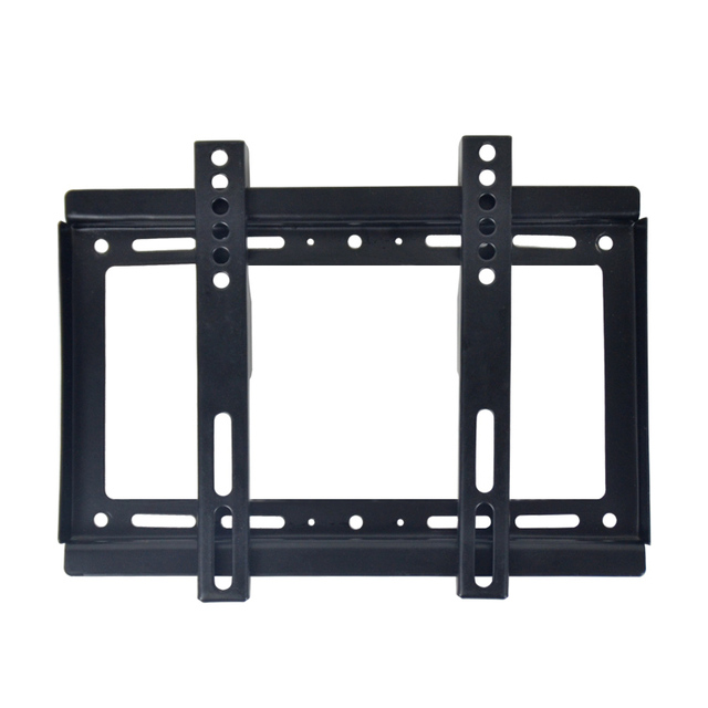 Custom Metal 14"-42" Inch Wall Mounted TV Stand SPCC Powder Coating Process Load Capacity 55 LBS Fixed TV Mount VESA 200x200mm