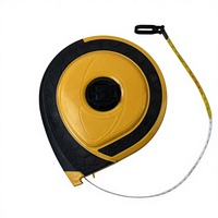 Roue de mesure de distance à verrouillage automatique mécanique LIANGJIN 50m Lame en acier au carbone Ruban à mesurer portable à main avec ruban à mesurer intégré