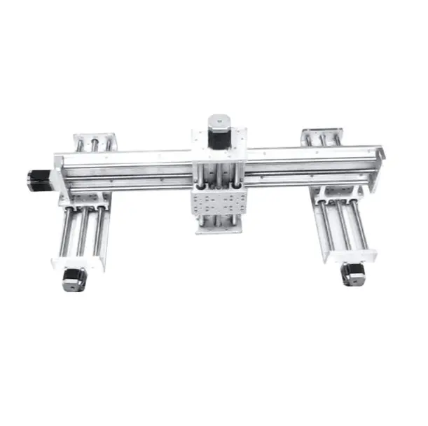 Gantry three-axis hand lift screw woodworking double line rail heavy linear guide precision sliding table