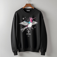 Sweat-shirt à capuche en coton 100% avec logo personnalisé brodé, col rond, sweat-shirt noir pour homme, imprimé, streetwear décontracté, pull-over