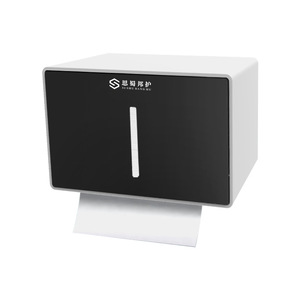 Sishubanghu - Dispensador de Papel Higiénico de Pared, Rectangular, Negro, Impermeable, para Baño - Product Image 5